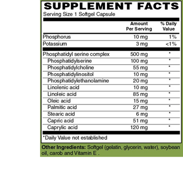 Phosphatidyl Serine Complex 500mg